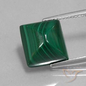 Malachite Verde naturale da 9.85 ct, Quadrato, Opaco