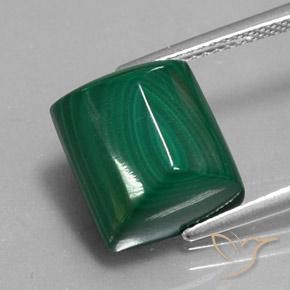 11.84ct Naturale Verde medio Malachite, Taglio a baguette, Opaco