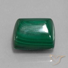 Malachite Verde medio naturale da 11.84 ct, Taglio a baguette, Opaco