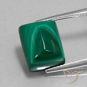 13.54ct Naturale Verde medio Malachite, Taglio a baguette, Opaco