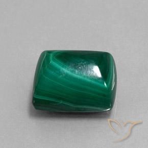Malachite Verde medio naturale da 13.54 ct, Taglio a baguette, Opaco