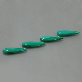 Malachite naturale verde da 8,46 ct, taglio a pera, opaco