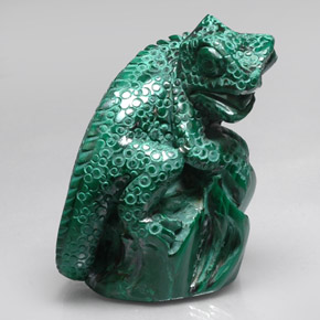 Malachite naturale verde da 343,30 ct, forma fantasia, opaco