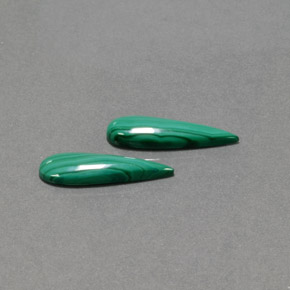 Malachite naturale verde da 5,06 ct, taglio a pera, opaco