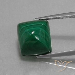 11.53ct Naturale Verde Pino Malachite, Taglio a baguette, Opaco