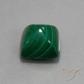 Malachite Verde Pino naturale da 11.53 ct, Taglio a baguette, Opaco