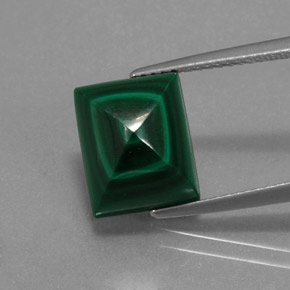 Malachite Verde multicolore naturale da 8.63 ct, Taglio a baguette, Opaco