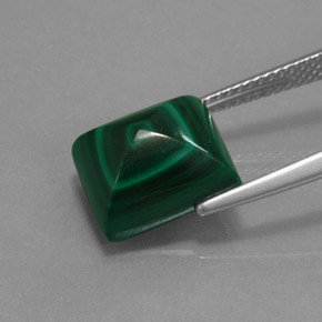 Malachite Verde multicolore naturale da 8.63 ct, Taglio a baguette, Opaco