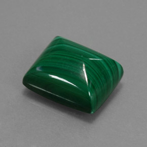 Malachite Verde multicolore naturale da 19.65 ct, Taglio a baguette, Opaco