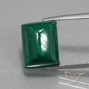 15.53ct Naturale Verde Malachite, Taglio a baguette, Opaco