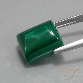 Malachite Verde naturale da 15.53 ct, Taglio a baguette, Opaco