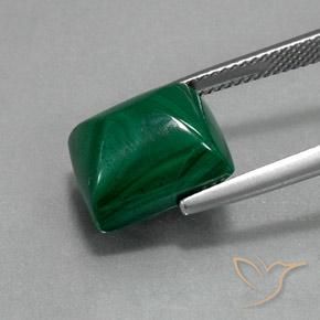 Malachite Verde naturale da 13.33 ct, Taglio a baguette, Opaco