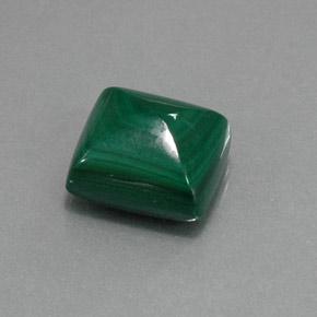 Malachite naturale verde da 12,79 ct, baguette, opaco