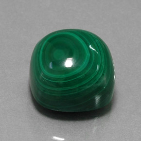 Malachite naturale verde da 15,44 ct, taglio a cuscino, opaco