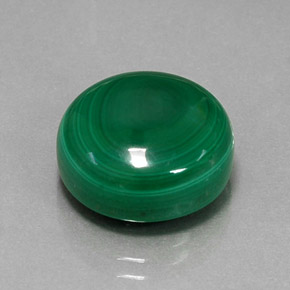 Malachite naturale verde da 15,99 ct, taglio rotondo, opaco