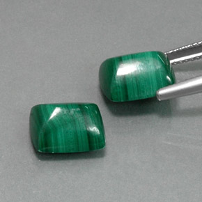 Malachite naturale verde da  ct, baguette, opaco