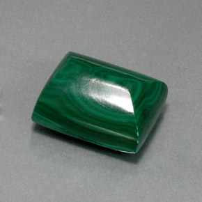 Malachite naturale verde da 22,88 ct, baguette, opaco