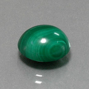 Malachite Verde multicolore naturale da 6.91 ct, Taglio ovale, Opaco