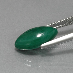 Malachite naturale verde da 6,74 ct, marchesa, opaco