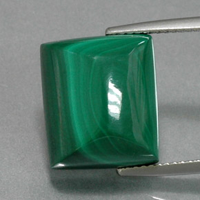 Malachite naturale verde da 21,25 ct, baguette, opaco