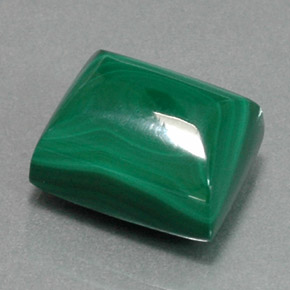 Malachite naturale verde da 21,25 ct, baguette, opaco