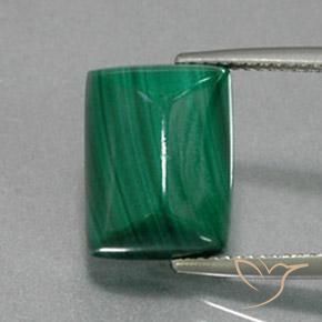 13.82ct Naturale Verde Malachite, Taglio a baguette, Opaco
