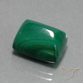 Malachite Verde naturale da 13.82 ct, Taglio a baguette, Opaco