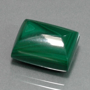 Malachite naturale verde da 19,81 ct, baguette, opaco