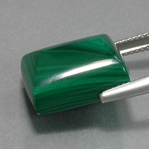 Malachite naturale verde da 19,81 ct, baguette, opaco