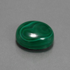 Malachite naturale verde da 9,57 ct, taglio ovale, opaco