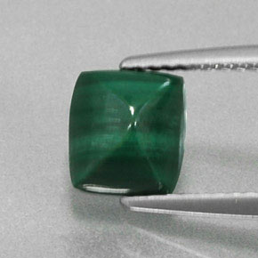 Malachite naturale verde da 2,17 ct, baguette, opaco