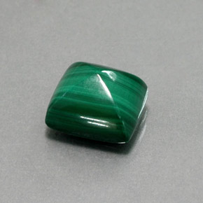 Malachite naturale verde da 7,56 ct, baguette, opaco