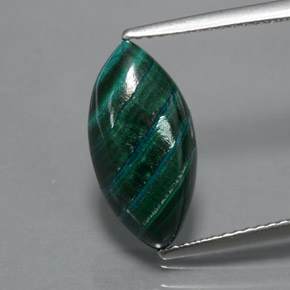 Malachite naturale verde da 5,63 ct, marchesa, opaco
