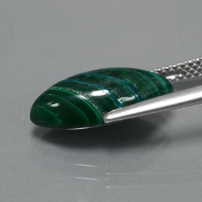 Malachite naturale verde da 5,63 ct, marchesa, opaco
