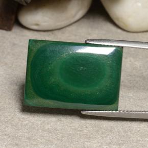 Malachite naturale verde da 17,71 ct, baguette, opaco