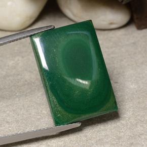 Malachite naturale verde da 17,71 ct, baguette, opaco