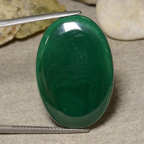 Malachite Verde medio naturale da 39.90 ct, Taglio ovale, Opaco