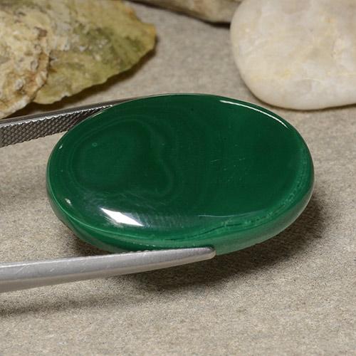 Malachite Verde medio naturale da 39.90 ct, Taglio ovale, Opaco