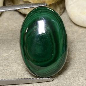 Malachite Verde multicolore naturale da 20.83 ct, Taglio ovale, Opaco
