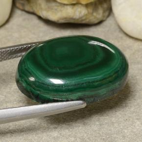 Malachite Verde multicolore naturale da 20.83 ct, Taglio ovale, Opaco
