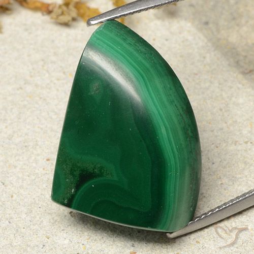 37.17ct Naturale Verde Malachite, Taglio a fantasia, Opaco