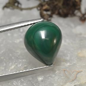 Malachite Verde naturale da 8.54 ct, Forma a pera, Opaco