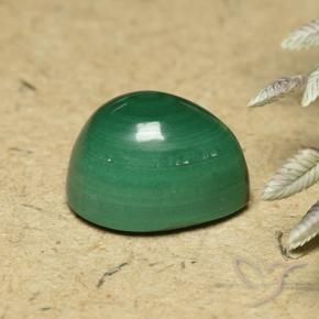 Malachite Verde naturale da 5.86 ct, Forma a pera, Opaco
