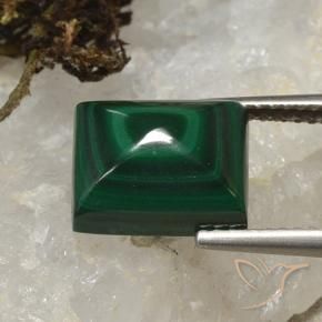 Malachite Verde medio naturale da 6.17 ct, Taglio a baguette, Opaco