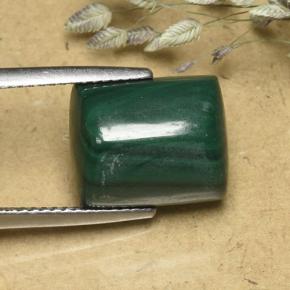 Malachite naturale verde da 12,75 ct, baguette, opaco