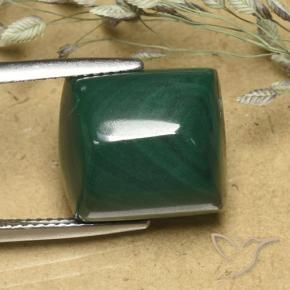 Malachite Verde medio naturale da 20.38 ct, Taglio a baguette, Opaco