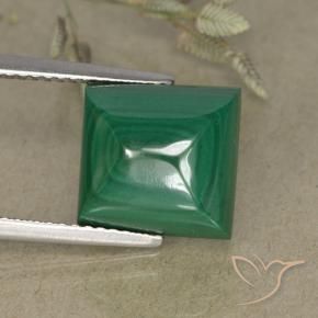 Malachite Verde naturale da 9.52 ct, Quadrato, Opaco