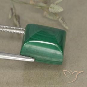 Malachite Verde naturale da 9.52 ct, Quadrato, Opaco