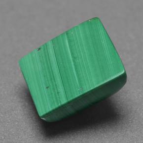 Malachite naturale verde da 4,58 ct, quadrato, opaco