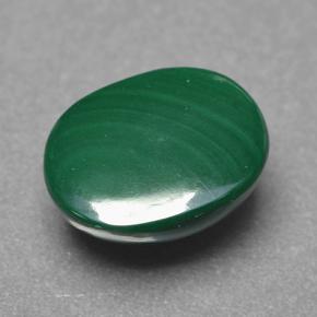Malachite naturale verde da 4,40 ct, taglio ovale, opaco